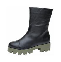 Bota Couro Preto Tratorado Tabita 10333283