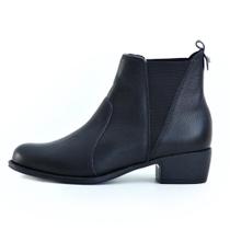 Bota cravo & canela salto bloco couro Bota cravo & canela salto bloco couro