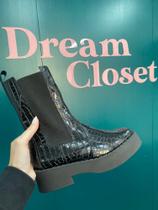 Bota Croco Azillê com zíper