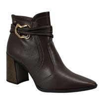 Bota Dakota Ankle Boot Salto Bloco D2393 Marrom Bota Dakota Ankle Boot Salto Bloco D2393 Marrom