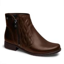 Bota Dakota cano Curto Salto Rasteira Zíper Lateral Super Leve e Confortável Feminina D2184 (66460)