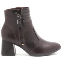 Bota Dakota Cano Curto Zíper Salto Bloco Feminino G5773