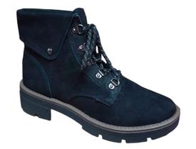 Bota Dakota Coturno Couro Feminina Cadarço Salto Baixo Bota Dakota Coturno Couro Feminina Cadarço Salto Baixo