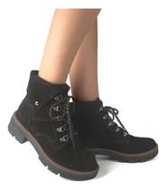 Bota Dakota Coturno Feminino Cadarço Couro Da131