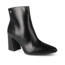 Bota Dakota de Cano Curto em Couro - Feminino - Preto - 36 Bota Dakota de Cano Curto em Couro - Feminino - Preto - 36