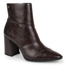 Bota Dakota Feminina Cano Curto Salto Bloco Alto Bico Fino Café Bota Dakota Feminina Cano Curto Salto Bloco Alto Bico Fino Café