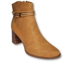 Bota Dakota Feminina Cano Curto Salto Bloco Casual Sintética