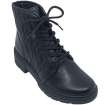 Bota Dakota Feminina com Cadarço e Costura Lateral Cor:PretoTamanho:35 Bota Dakota Feminina com Cadarço e Costura Lateral Cor:PretoTamanho:35