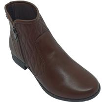 Bota Dakota Feminina com Textura Costurada Salto 2,8cm Cor:CaféTamanho:34