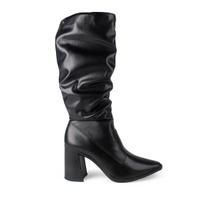 Bota Dakota Feminina Enrugada Salto Grosso Cano Alto Moda Lançamento D0434