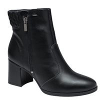 Bota Dakota G9613 Salto Grosso Medio Ziper Cano Curto Feminino