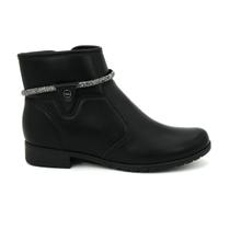 Bota Dakota Original Cano Curto Salto Tratorada Ziper Brilho Feminino D2182