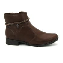 Bota Dakota Original Cano Curto Salto Tratorada Ziper Brilho Feminino D2182