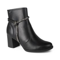 Bota Dakota Salto Bloco Tira Cravejada de Brilho com Ziper Lateral D2191 (66537)