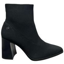 Bota dakota tecido knit e salto bloco ref: d2471 feminino Bota dakota tecido knit e salto bloco ref: d2471 feminino