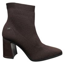 Bota dakota tecido knit e salto bloco ref: d2471 feminino