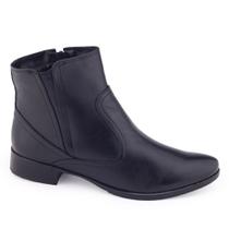 Bota Dazzani 50044 couro cabra lisa salto baixo 2,5cm zíper