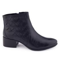 Bota Dazzani 60034 couro cabra lisa salto médio 4cm zíper Bota Dazzani 60034 couro cabra lisa salto médio 4cm zíper