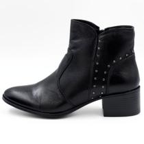 Bota Dazzani Vitelli Cano Curto Salto Médio Feminina Bota Dazzani Vitelli Cano Curto Salto Médio Feminina