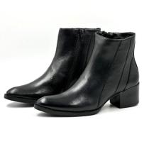 Bota Dazzani Vitelli Salto Médio Cano Curto Feminina