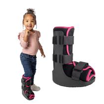 Bota de caminhada pediátrica Brace Direct Kids Fracture Pink Large