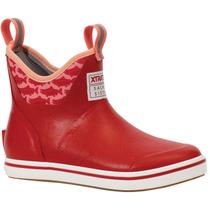Bota de cano alto Xtratuf Salmon Sisters vermelha impermeável 5US Bota de cano alto Xtratuf Salmon Sisters vermelha impermeável 5US