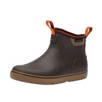 Bota de cano curto Grundéns Deck-Boss marrom-escuro masculina, tamanho 8