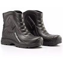Bota de Chuva Borracha Impermeável Pantaneiro Para Moto Cor Preta