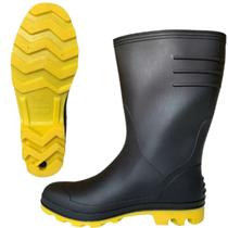 Bota de chuva grendene pvc forrada impermeavel pega forte