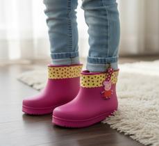 Bota de Chuva Menina Peppa Pig Rosa Impermeável PVC 17.18 Bota de Chuva Menina Peppa Pig Rosa Impermeável PVC 17.18