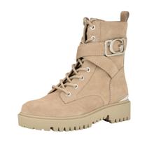 Bota de combate feminina GUESS ORANA de camurça cinza 240 - tamanho 5.5