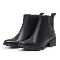 Bota de Couro Chelsea Feminina Elástico Lateral Bota de Couro Chelsea Feminina Elástico Lateral