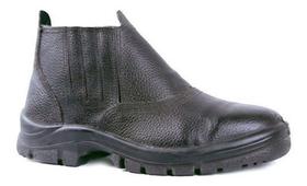 Bota de couro solado pvc c/elast. incopar