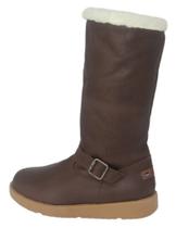 Bota de couro tipo ugg couro original forrada com lã inverno europeu