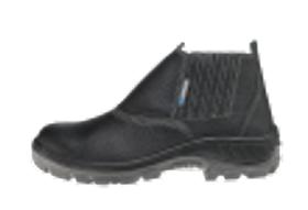 Bota de elastico em couro