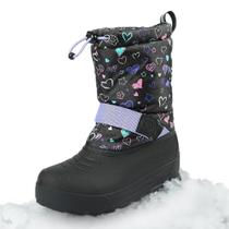Bota de inverno Northside Frosty para crianças preta/roxa tamanho 5US
