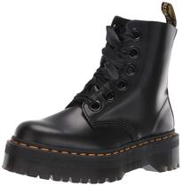 Bota de moda feminina Dr. Martens Molly preta Buttero tamanho 5