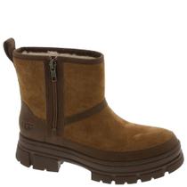 Bota de moda feminina UGG Ashton, camurça castanha, impermeável, 11US