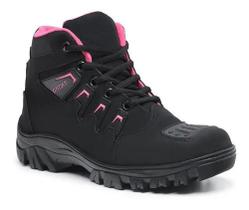 Bota De Motoqueira Feminina Tenis Preto E Pink Motociclista