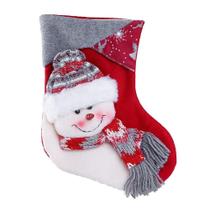Bota De Natal Decorativa Suspensa Em Poliéster 20x25cm Boneco De Neve Bota De Natal Decorativa Suspensa Em Poliéster 20x25cm Boneco De Neve