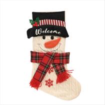 Bota De Natal Meia Árvore De Natal Boneco De Neve 45Cm