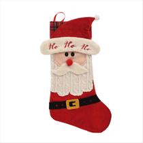 Bota De Natal Meia Árvore De Natal Papai Noel Vermelho 45Cm