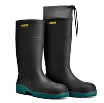 Bota de PU Ecoboots Polytech Preta e Verde Polaina Inclusa Com Bico Composite CA 34233