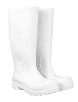 Bota de Pvc Cano Longo 35cm Com Bico de Composite Branca Calfor CELB505 CA 46877