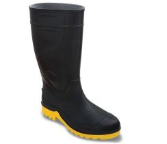 Bota De PVC Cano Longo S/Forro Sola Amarela - Preto - CA:36025 -INNPRO