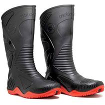 Bota de PVC Cano Longo Vermelha Motosafe