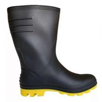 Bota De Pvc Forrada Borracha Impermeável Motoboy Chuva Moto - Preta/Amarelo - 39 Bota De Pvc Forrada Borracha Impermeável Motoboy Chuva Moto - Preta/Amarelo - 39