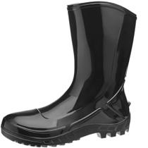Bota de PVC impermeável cano médio sem forro preto - Vulcaflex (38)