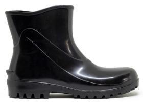 Bota de pvc preta c/curto Bota de pvc preta c/curto