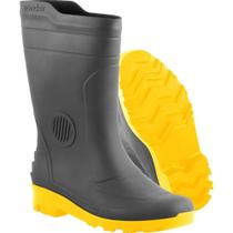 Bota de PVC Preta, Cano Médio, 28 cm, com Forro, 45/46, Vonder OstenVonder Bota de PVC Preta, Cano Médio, 28 cm, com Forro, 45/46, Vonder OstenVonder